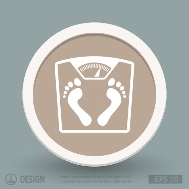 ayak izleri ile banyo Baskülü