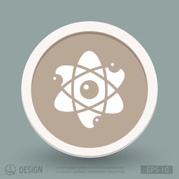 Atom Płaska konstrukcja ikona — Wektor stockowy