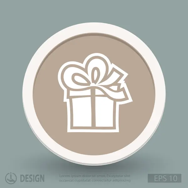 Icono de diseño plano de regalo — Archivo Imágenes Vectoriales