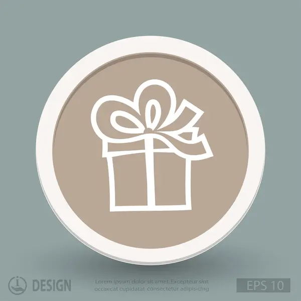 Icono de diseño plano de regalo — Archivo Imágenes Vectoriales