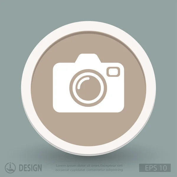 Macchina fotografica piatto icona di design — Vettoriale Stock