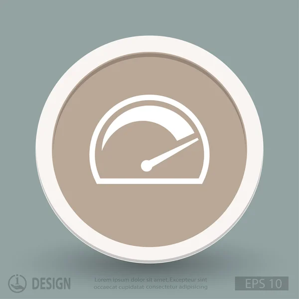 Snelheidsmeter platte ontwerp pictogram — Stockvector