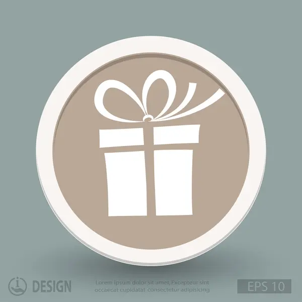 Icono de diseño plano de regalo — Archivo Imágenes Vectoriales