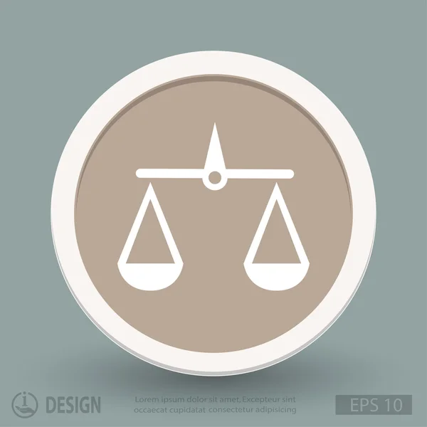 Adalet düz tasarım simgesi ölçekler — Stok Vektör