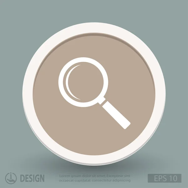 Search flat design icon — Stock Vector