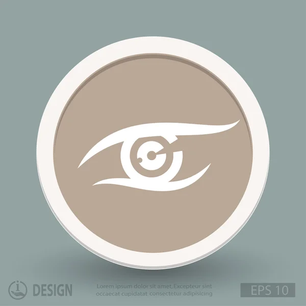 Eye flat design icon — Stock Vector