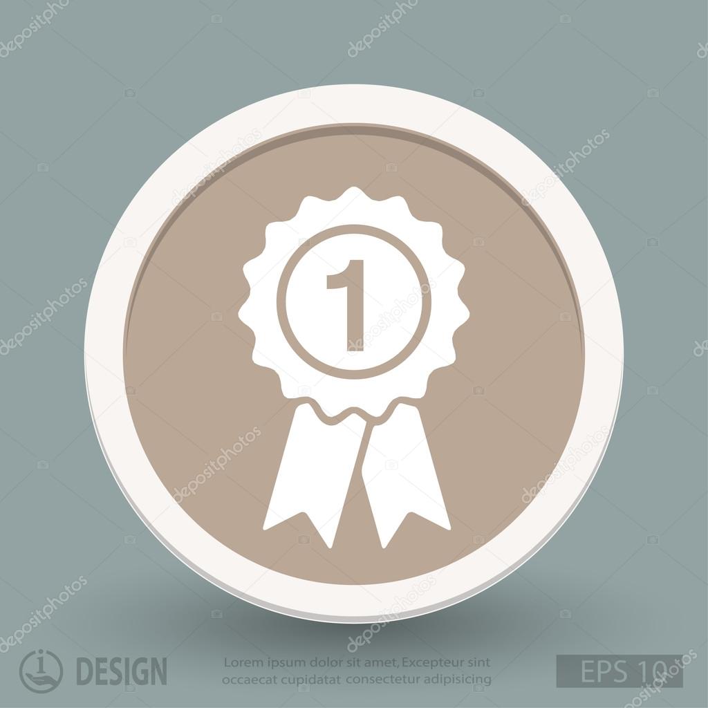 Award flat design icon