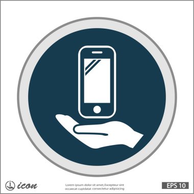 El ile hareket eden telefon simgesi