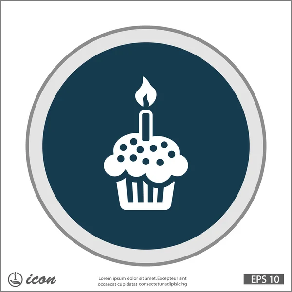 Vakantie taart plat ontwerp pictogram — Stockvector