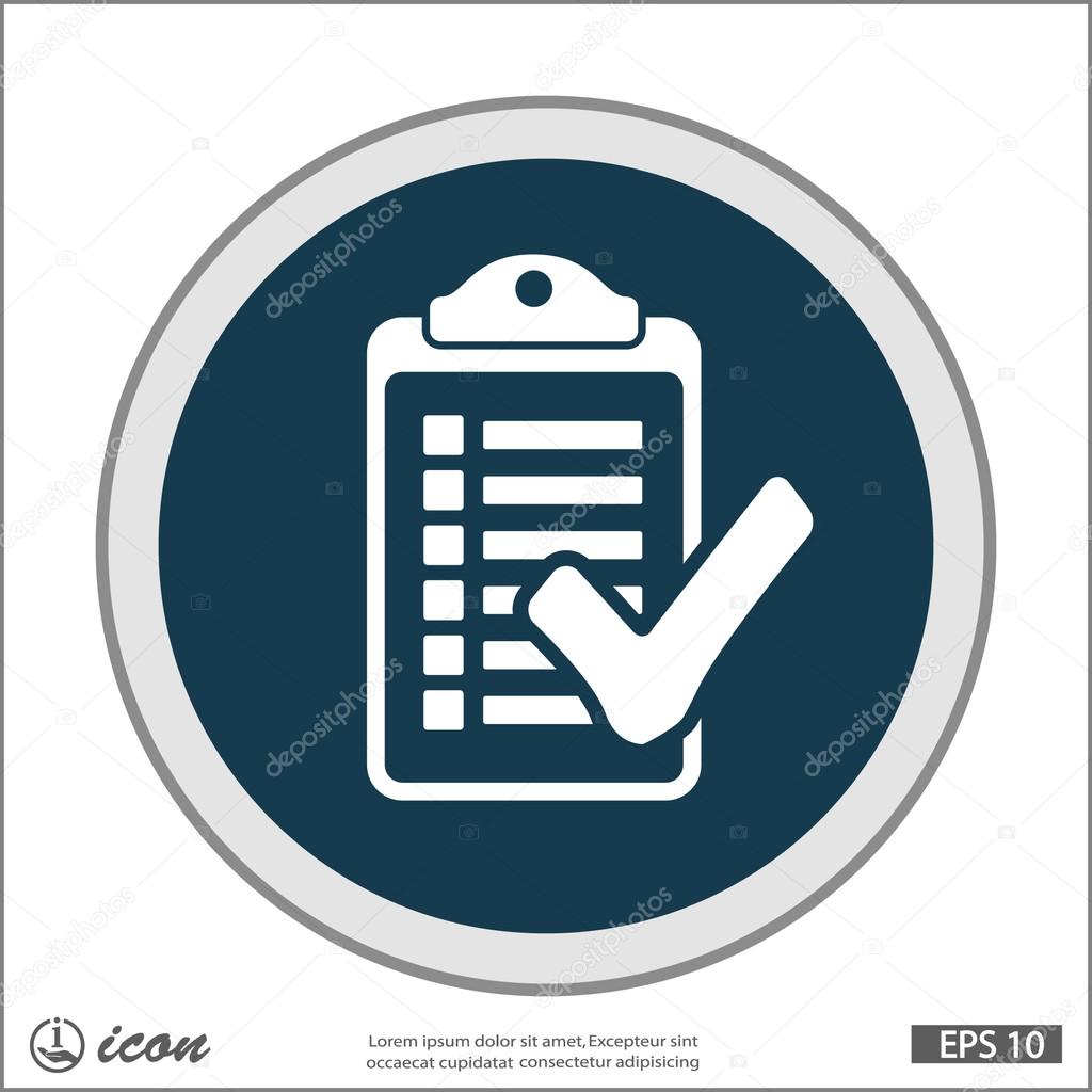 Checklist flat design icon