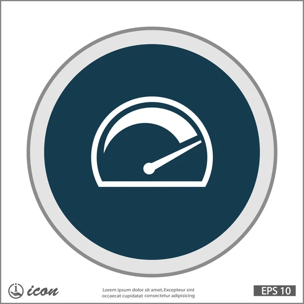 Speedometer flat design icon — Stock Vector