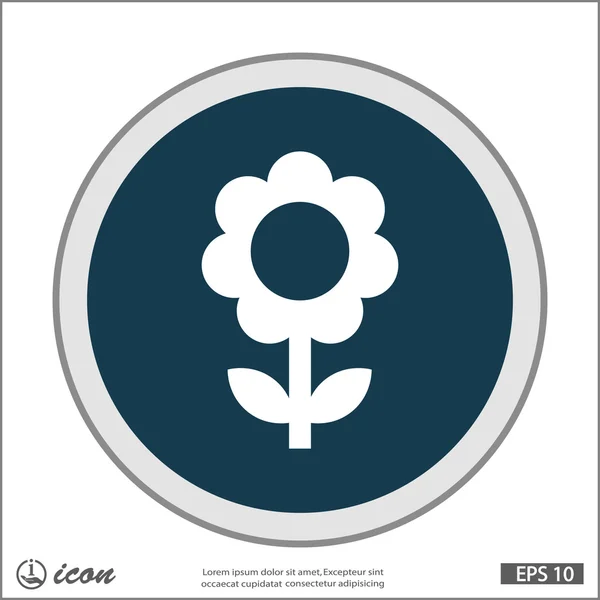 Kwiat płaski kształt ikony — Wektor stockowy