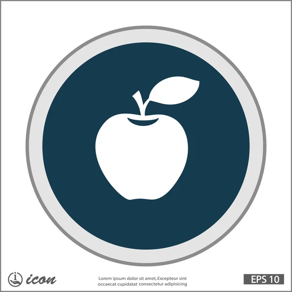 Apple flache Design-Ikone — Stockvektor