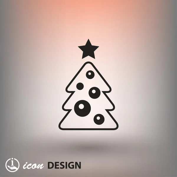 Pictograph van kerstboom — Stockvector