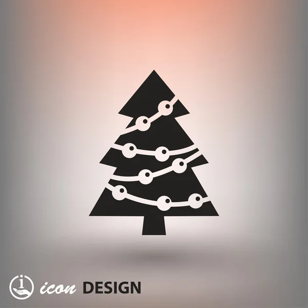 Pictograph van kerstboom — Stockvector