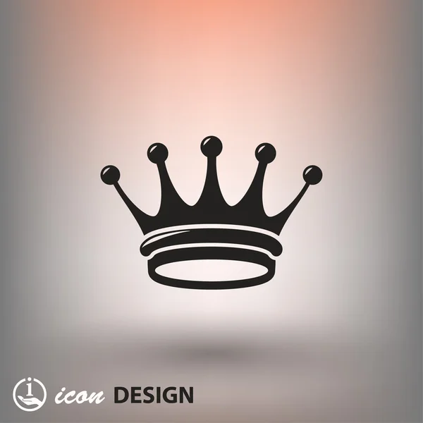 Pictografía del icono de la corona — Vector de stock