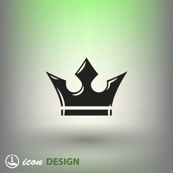 Pictografía del icono de la corona — Vector de stock