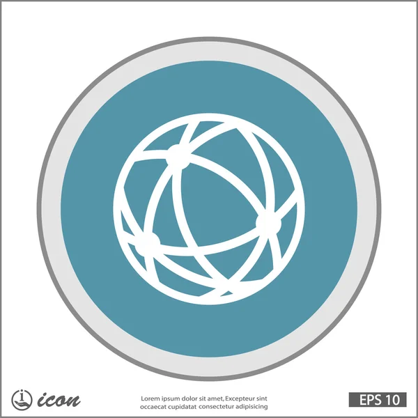 Pictografía del icono del globo — Archivo Imágenes Vectoriales