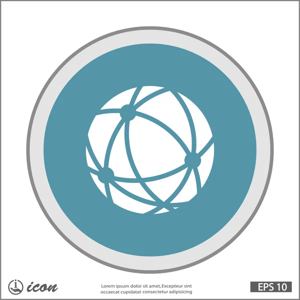 Pictograph van wereldbol icoon — Stockvector