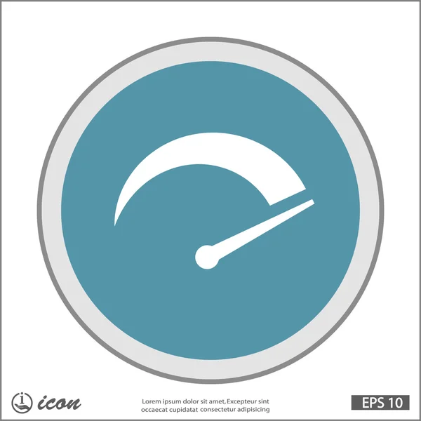 Pictograph of speedometer icon — Stock Vector