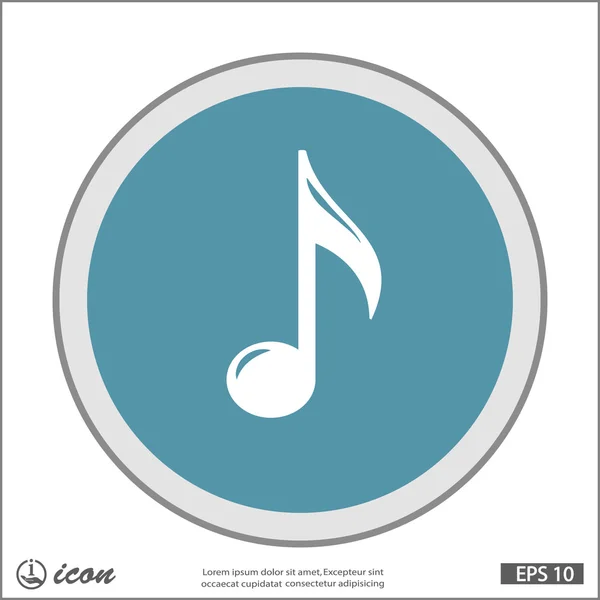 Pictograph of music note — Stock Vector