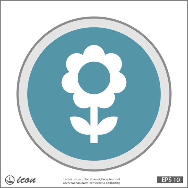 Ikony Symbols kwiat ikona — Wektor stockowy