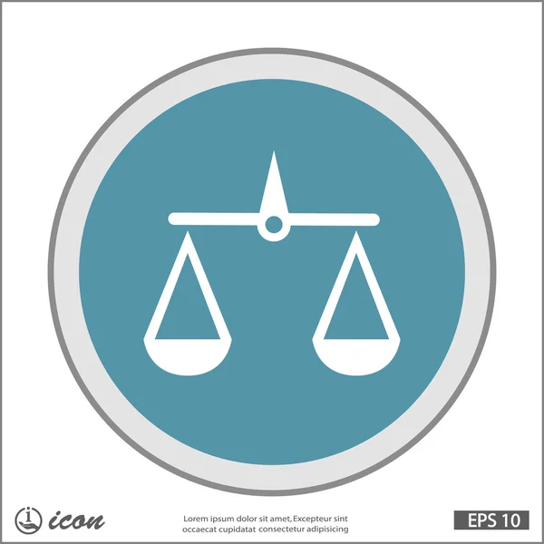 Ikona ikony váhy spravedlnosti — Stockový vektor