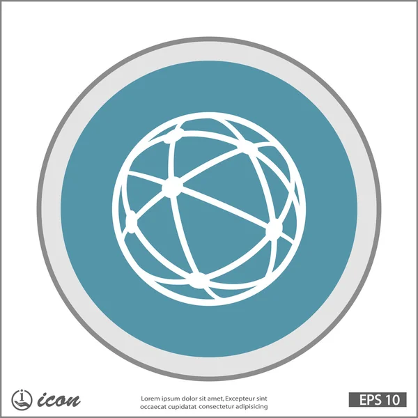 Pictogramme de l'icône du globe — Image vectorielle