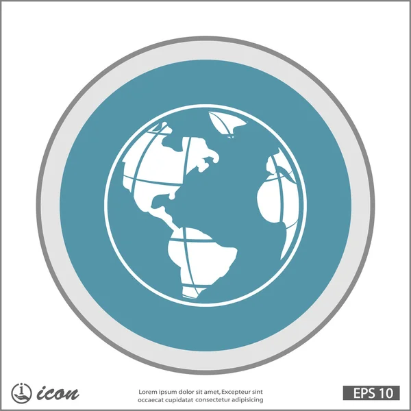 Pictograph of globe icon — Stock Vector