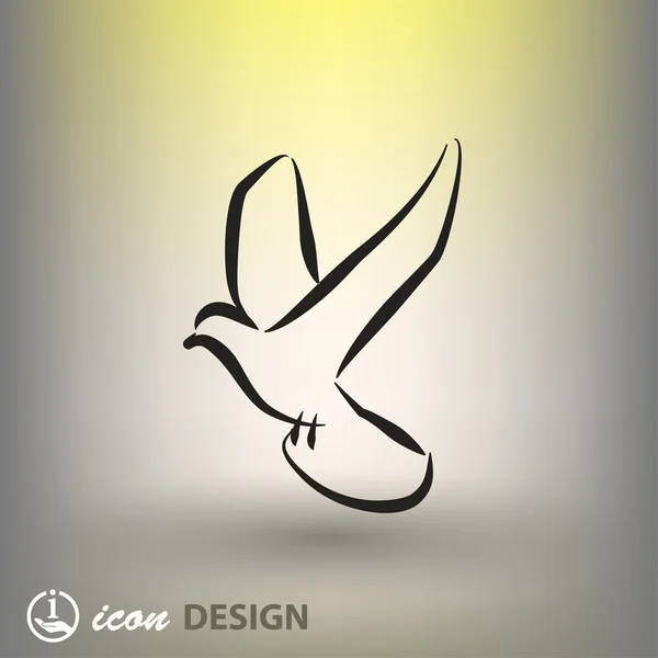 Pictograph voor vogel icon — Stockvector