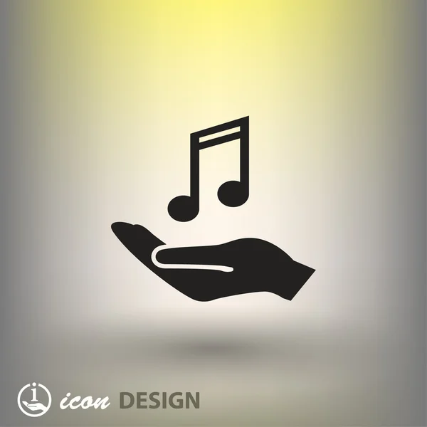 Pictogramme de l'icône de note de musique — Image vectorielle