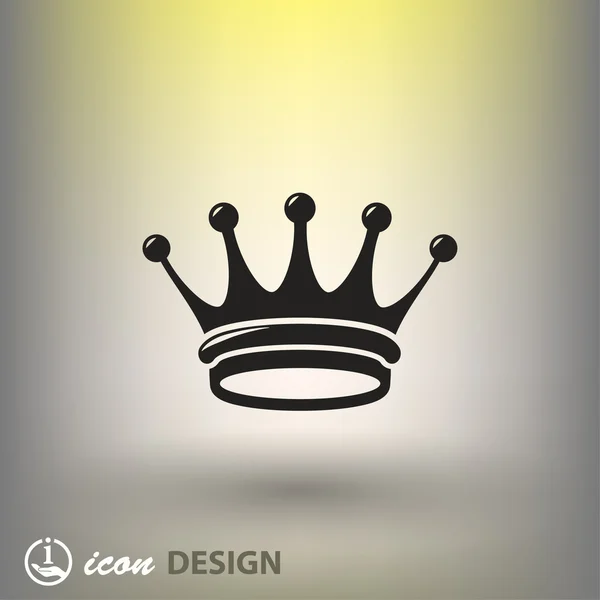 Pictografía del icono de la corona — Vector de stock