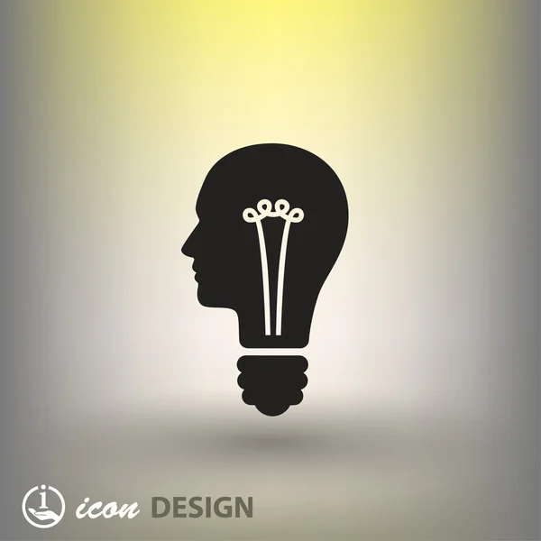 Pictogramme du concept d'ampoule — Image vectorielle