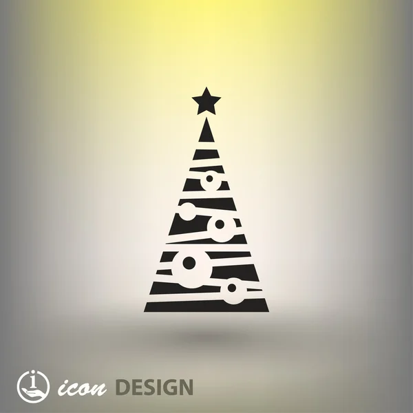 Pictograph van kerstboom — Stockvector