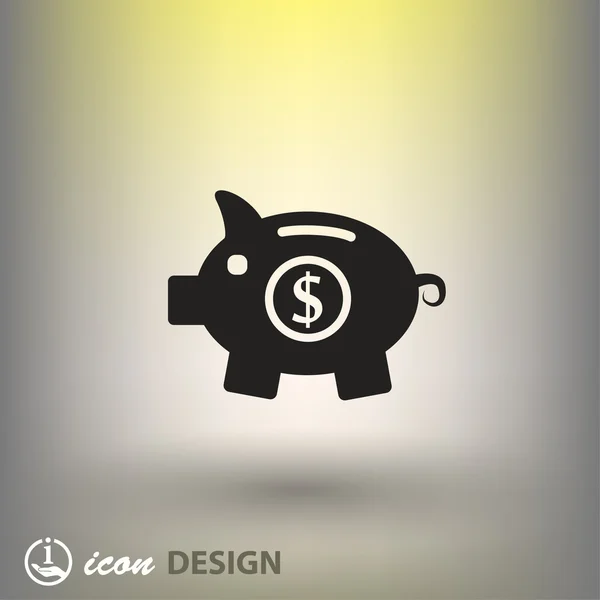 Pictografía del icono de la caja de dinero — Vector de stock