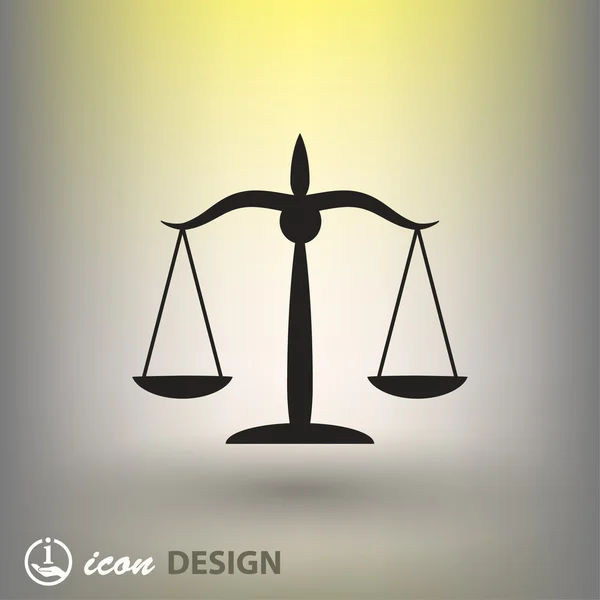 Pictograph van Justitie schalen pictogram — Stockvector