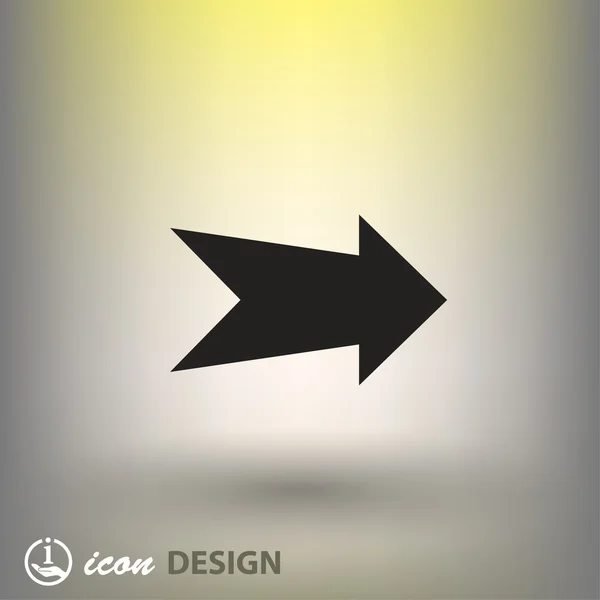 Illustration d'icône flèche — Image vectorielle