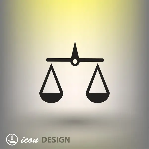 Pictograph van Justitie schalen pictogram — Stockvector