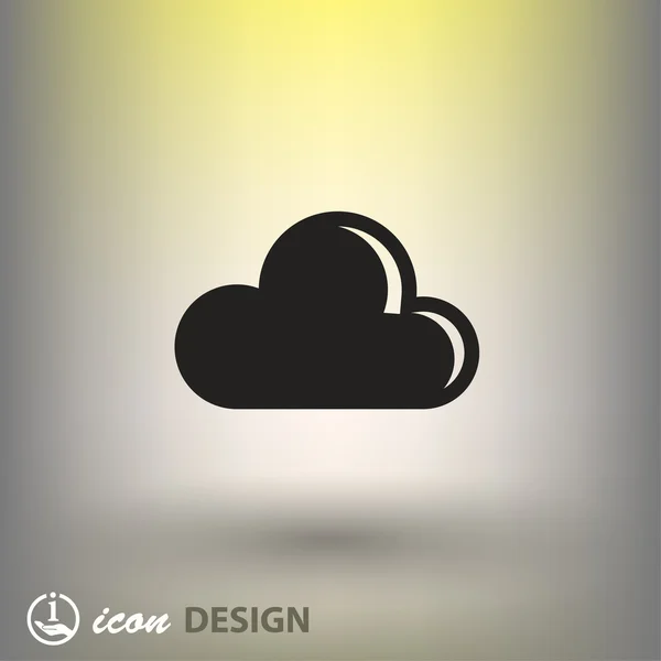 Pictogramme de l'icône du nuage — Image vectorielle