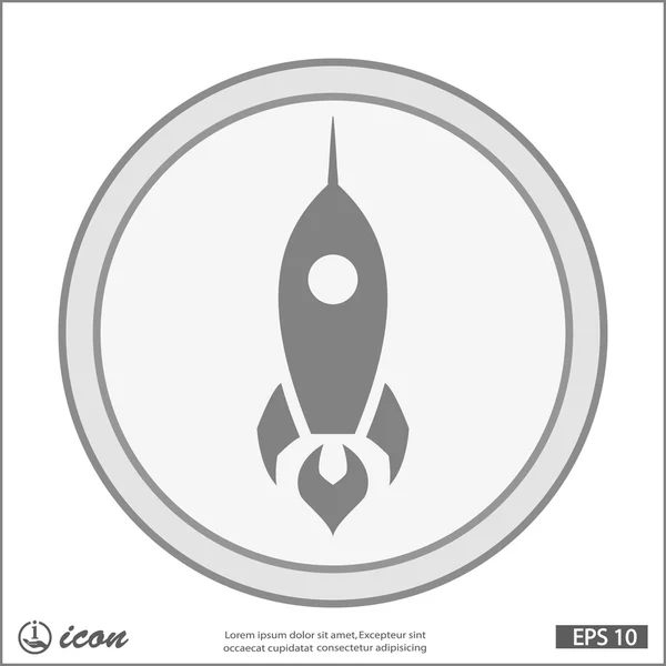 Rocket icon illustration — Stock Vector