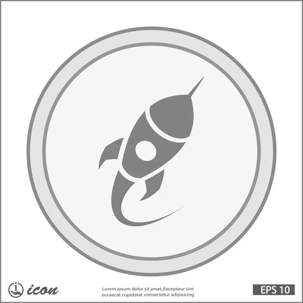 Rocket icon illustration — Stock Vector