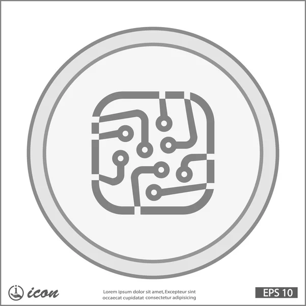 Pictograph of circuit board — Stock Vector