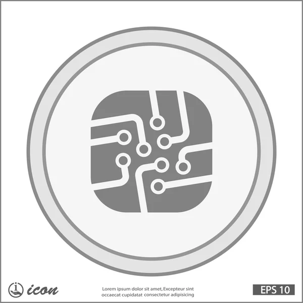 Pictograph of circuit board — Stock Vector