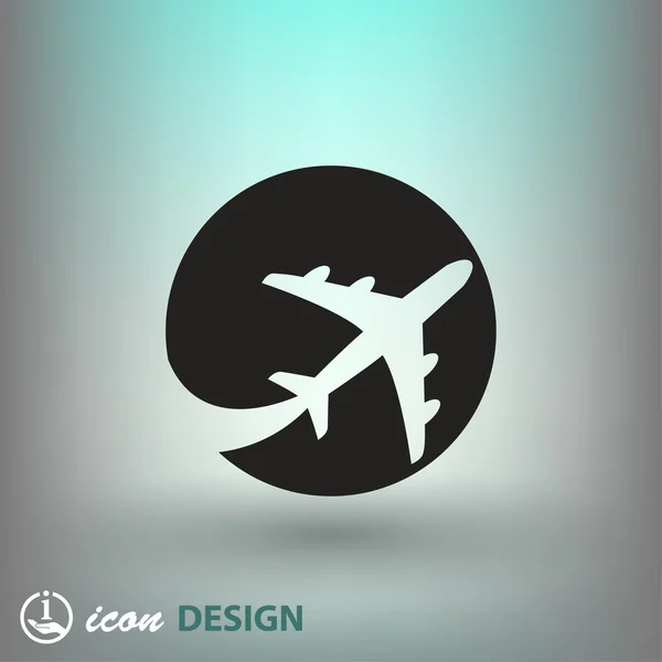 Pictografía del icono del avión — Vector de stock