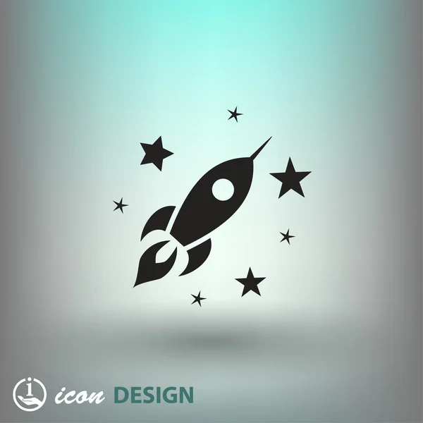 Ilustración del icono del cohete — Vector de stock