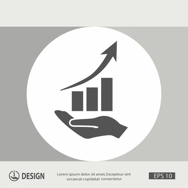 Pictograph av diagram ikon — Stock vektor