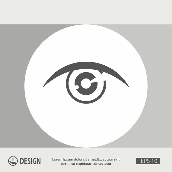 Pictograph of eye icon — Stock Vector