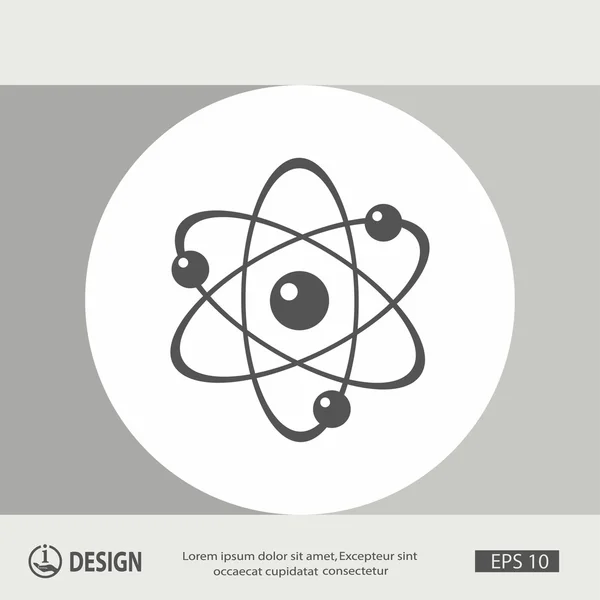 Pictograph of atom icon — Stock Vector