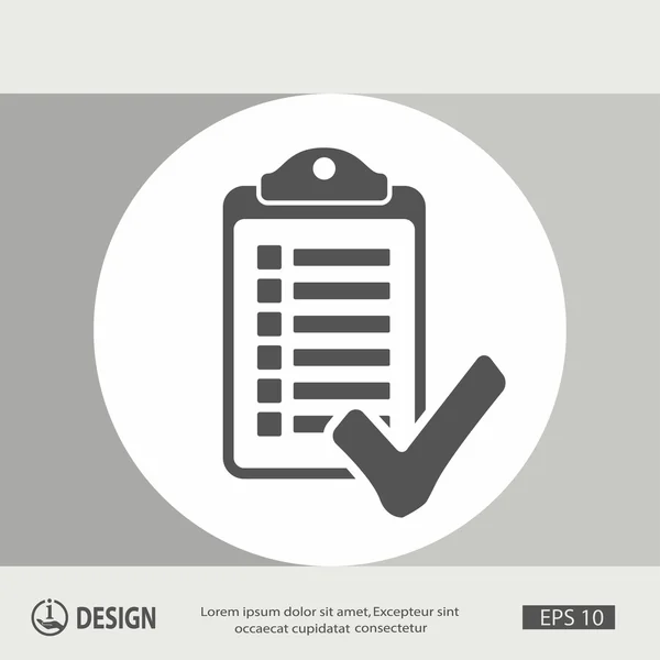 Pictograph van controlelijst pictogram — Stockvector