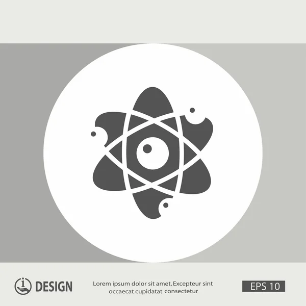 Pictograph of atom icon — Stock Vector